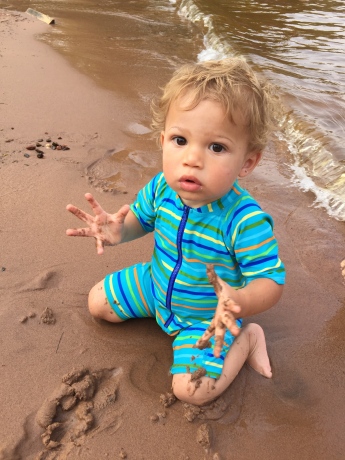 Uh-oh. Is this sand supposed to stick to my hands?