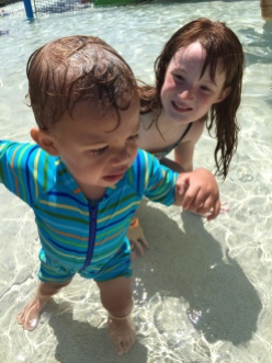 Splish-splashing with Mackenzie!