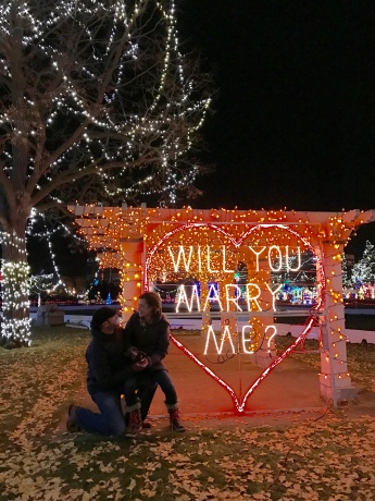 Dad proposed to Mom!
