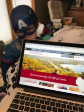 I spent some of my days pretending to be Captain America, usually when Mom tried to get work done.