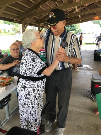 Papa and Great Grandma getting their dance on