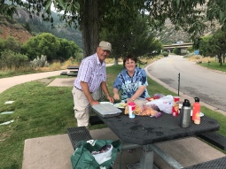 Stopping for lunch at Glenwood Springs
