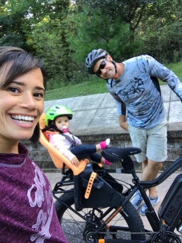 And we even went on a family bike ride...