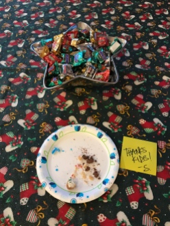 Santa left a note! And a trail of crumbs!
