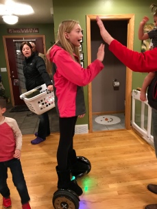 Cortney brought her new hoverboard for everyone to try!